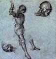 Three studies of a cavalier in armor Vittore Carpaccio